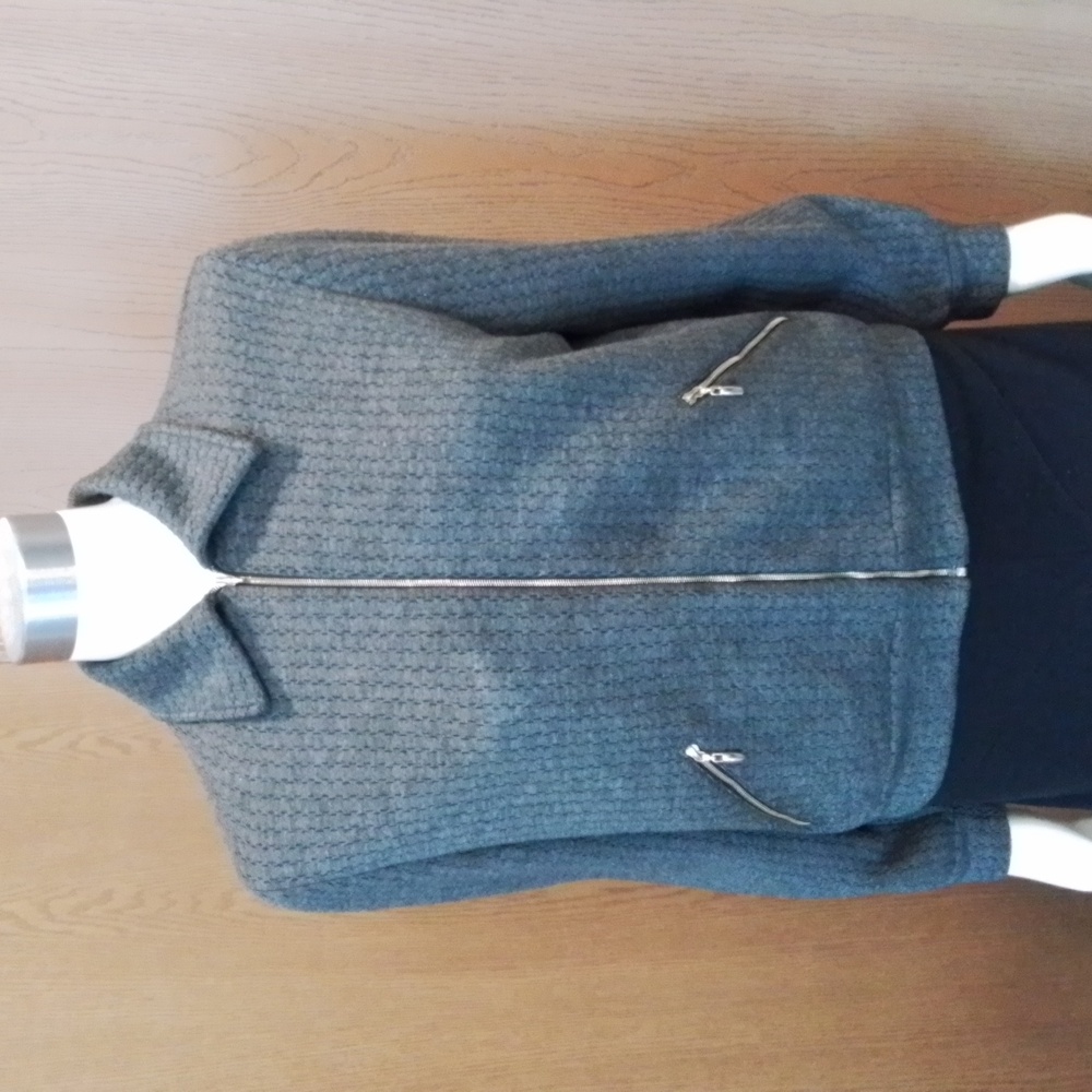St. John Sport Charcoal Knit Jacket, Size M.